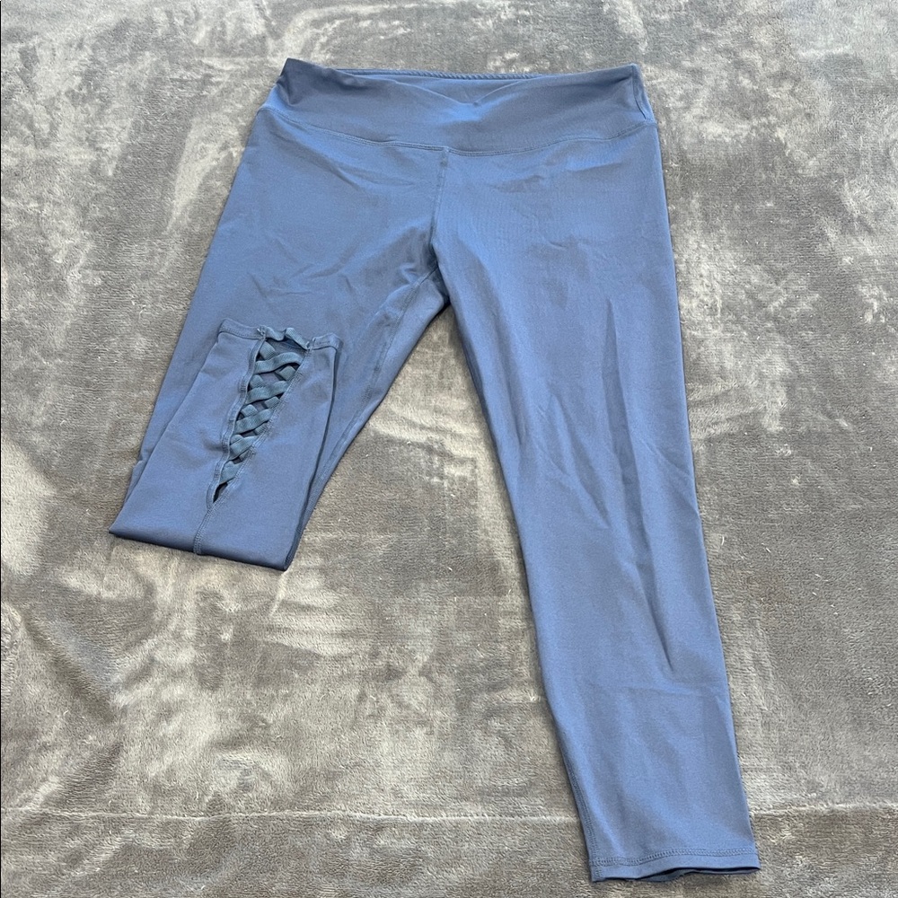 JustFab Blue Leggings with Side Detail